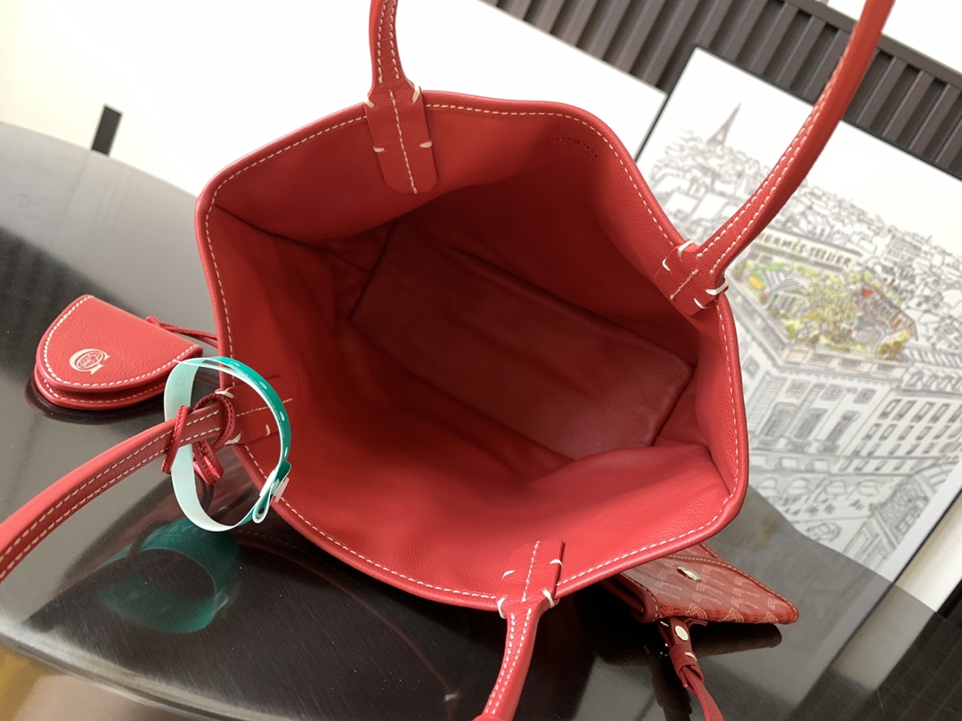 Anjou Mini Reversible Tote Bag In Red